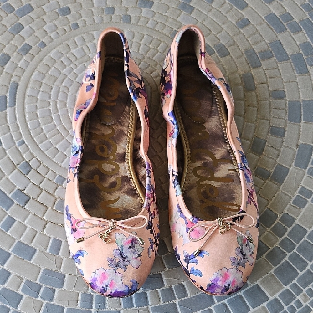Sam Edelman Pink Floral Ballet Flats